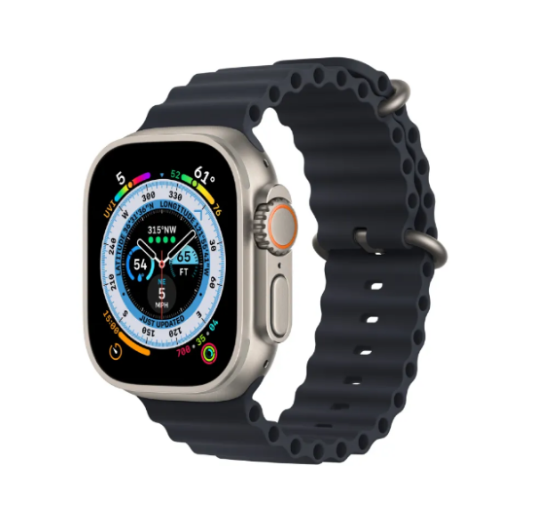Ocean Silicone Strap / T800 T900 Ultra Watch Band For Smart Watches 42mm / 44mm / 45mm / 49mm Apple Watch Series (Midnight)